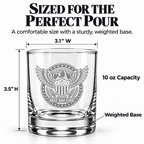 Best Dad Ever Laser Engraved Whiskey Glass (10OZ)