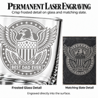 Best Dad Ever Laser Engraved Whiskey Glass (10OZ)