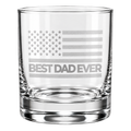 Best Dad Ever Laser Engraved Whiskey Glass (10OZ)