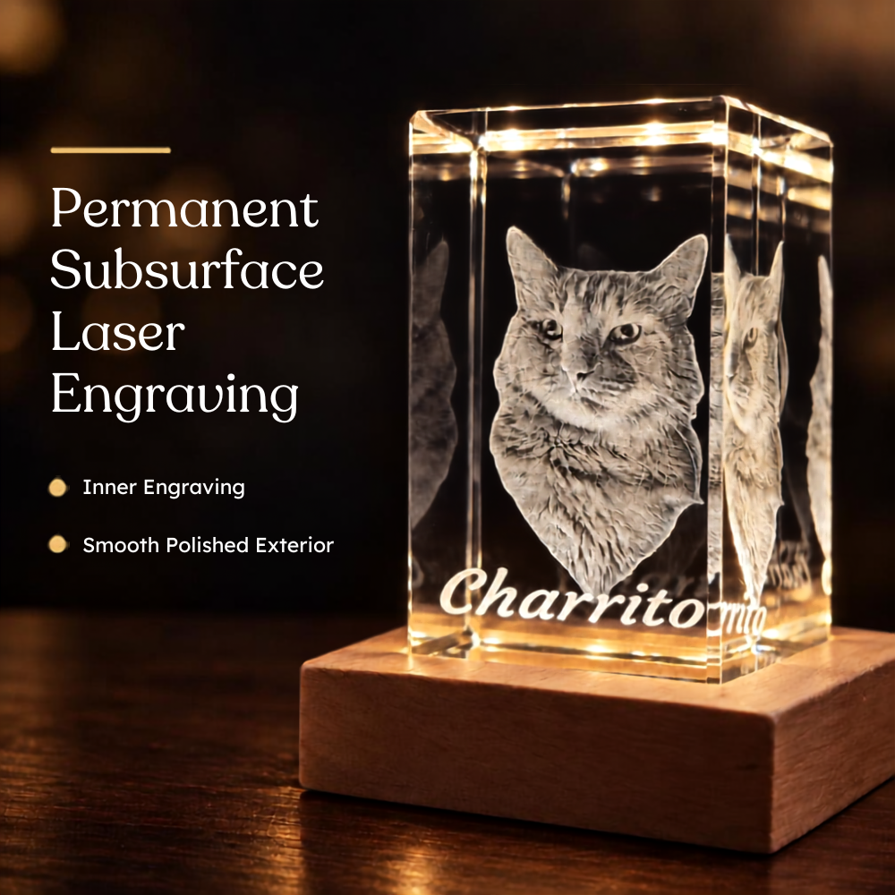 Personalized 3D Photo K9 Crystal Keepsake