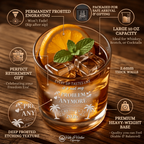 Vibe & Virtue Laser Engraved "Retired 2026" Whiskey Glass – Funny Retirement Gift