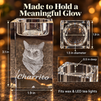 Personalized 3D Photo Crystal Candle Holder Keepsake