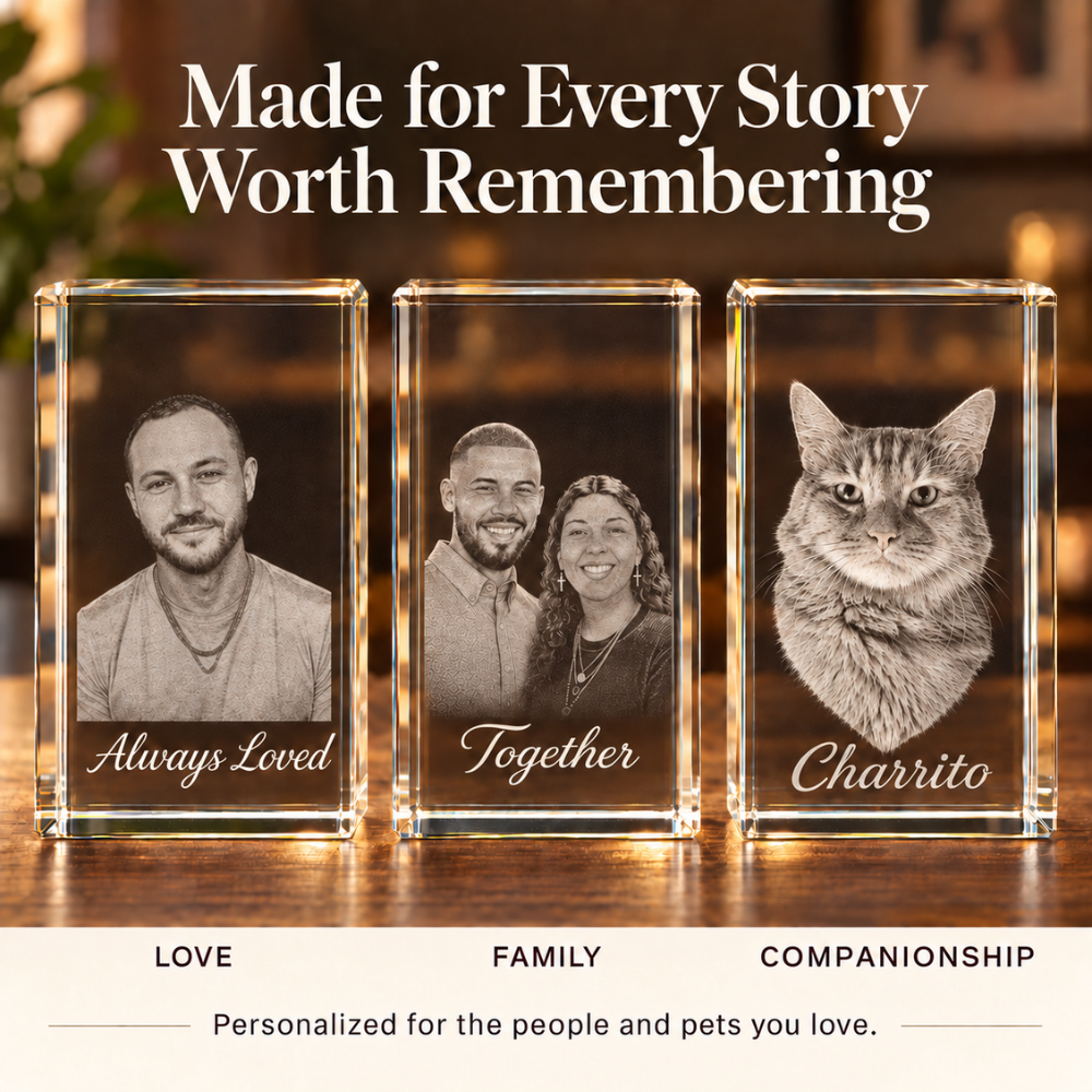 Personalized 3D Photo K9 Crystal Keepsake