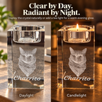 Personalized 3D Photo Crystal Candle Holder Keepsake