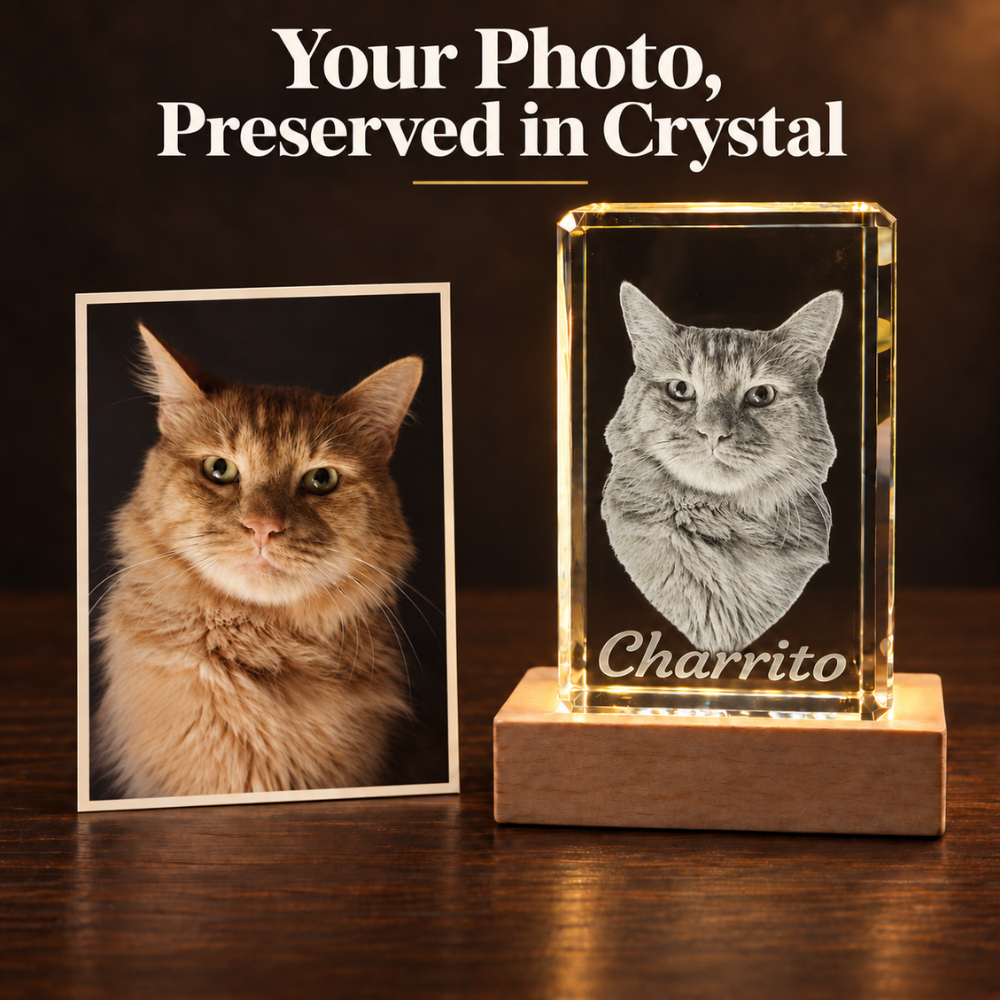 Personalized 3D Photo K9 Crystal Keepsake