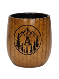 Personalized Charred Wood Bourbon Cup 10 oz - Custom Laser Engraved Wooden Whiskey Glass Tumbler - Unique Gifts for Bourbon Drinkers, Men, Retirement, Birthday, Anniversary, Father’s Day