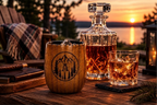 Personalized Charred Wood Bourbon Cup 10 oz - Custom Laser Engraved Wooden Whiskey Glass Tumbler - Unique Gifts for Bourbon Drinkers, Men, Retirement, Birthday, Anniversary, Father’s Day