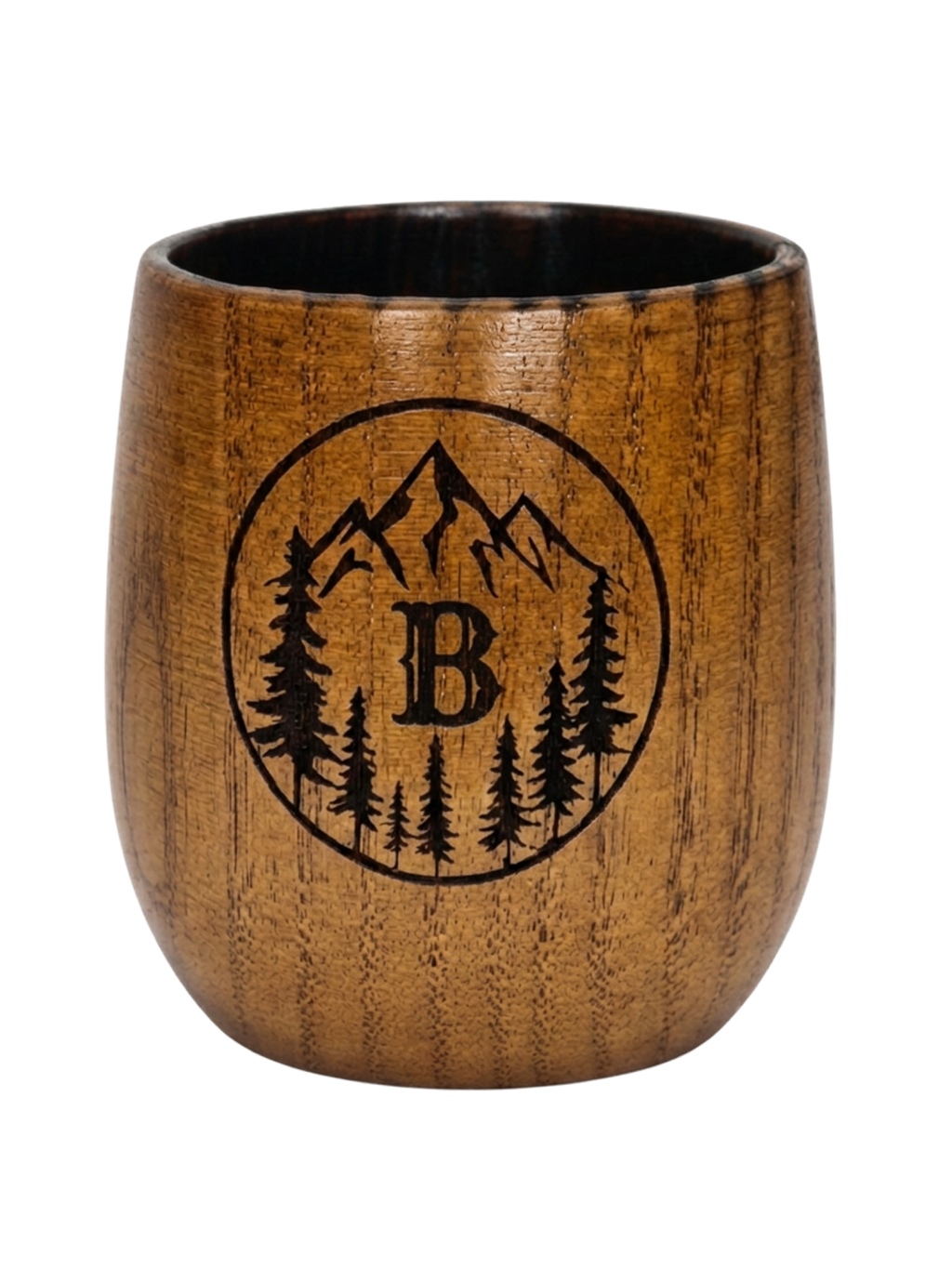 Personalized Charred Wood Bourbon Cup 10 oz - Custom Laser Engraved Wooden Whiskey Glass Tumbler - Unique Gifts for Bourbon Drinkers, Men, Retirement, Birthday, Anniversary, Father’s Day