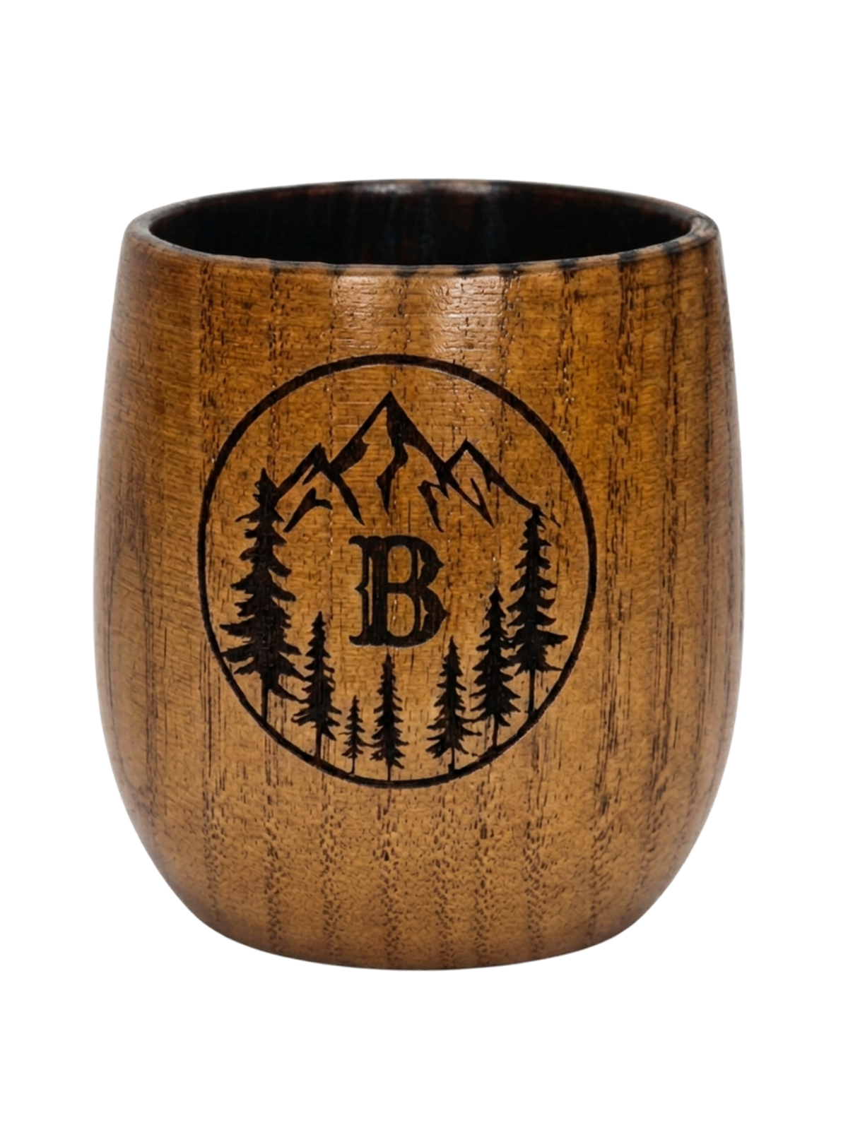 Personalized Charred Wood Bourbon Cup 10 oz - Custom Laser Engraved Wooden Whiskey Glass Tumbler - Unique Gifts for Bourbon Drinkers, Men, Retirement, Birthday, Anniversary, Father’s Day