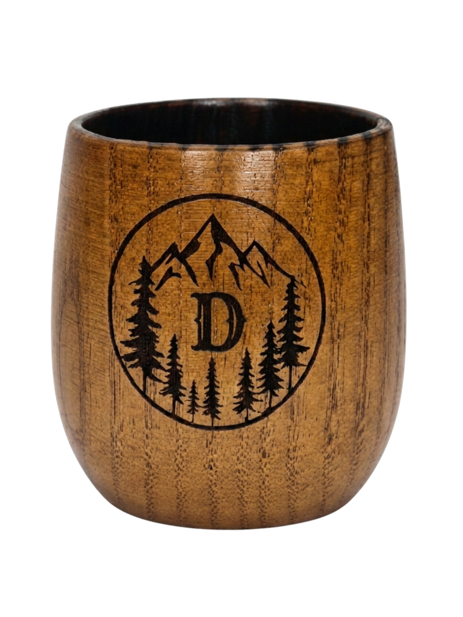 Personalized Charred Wood Bourbon Cup 10 oz - Custom Laser Engraved Wooden Whiskey Glass Tumbler - Unique Gifts for Bourbon Drinkers, Men, Retirement, Birthday, Anniversary, Father’s Day