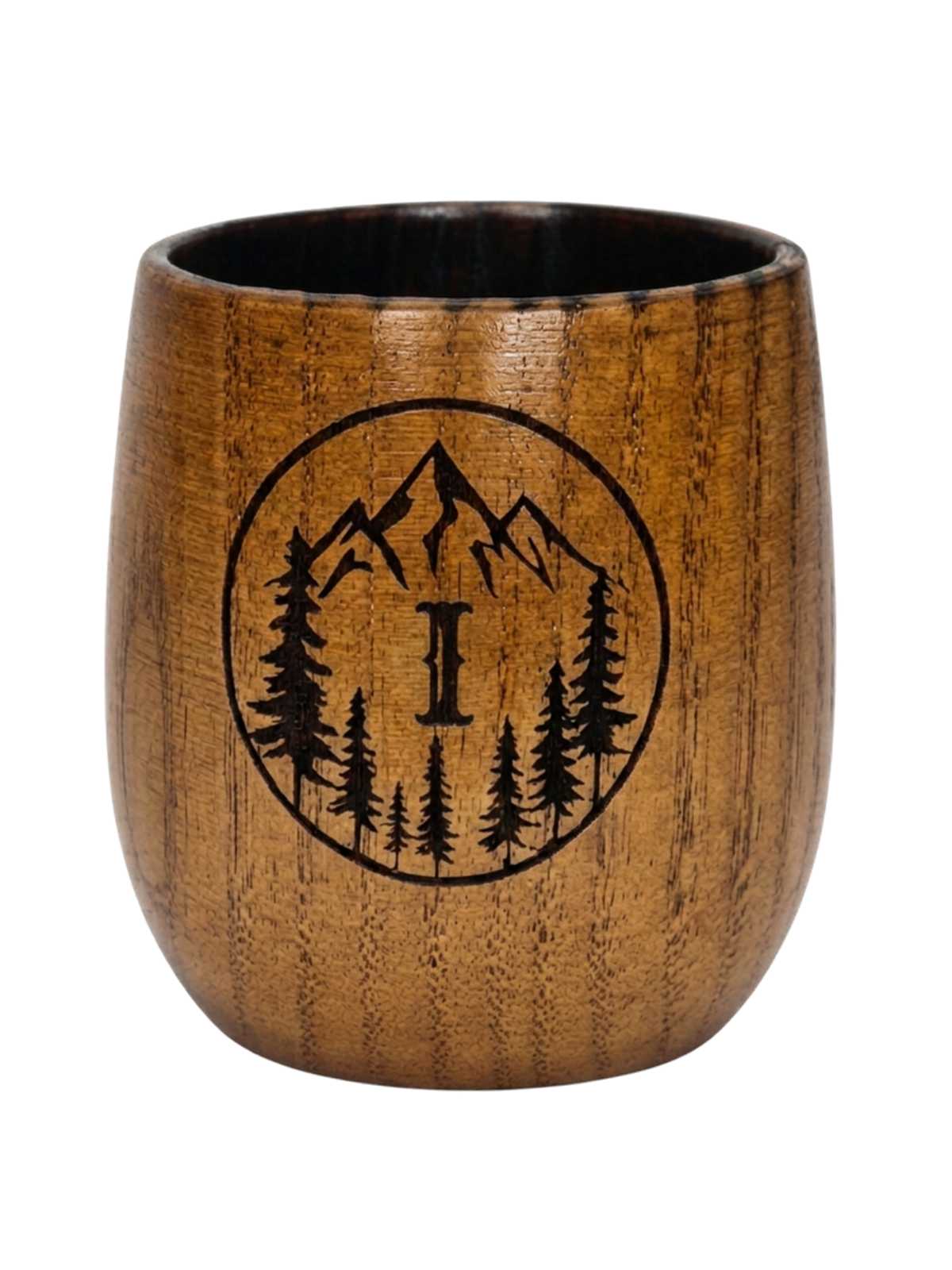 Personalized Charred Wood Bourbon Cup 10 oz - Custom Laser Engraved Wooden Whiskey Glass Tumbler - Unique Gifts for Bourbon Drinkers, Men, Retirement, Birthday, Anniversary, Father’s Day