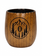 Personalized Charred Wood Bourbon Cup 10 oz - Custom Laser Engraved Wooden Whiskey Glass Tumbler - Unique Gifts for Bourbon Drinkers, Men, Retirement, Birthday, Anniversary, Father’s Day