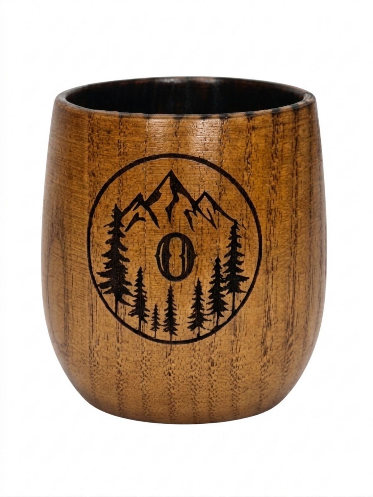 Personalized Charred Wood Bourbon Cup 10 oz - Custom Laser Engraved Wooden Whiskey Glass Tumbler - Unique Gifts for Bourbon Drinkers, Men, Retirement, Birthday, Anniversary, Father’s Day