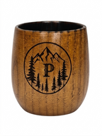 Personalized Charred Wood Bourbon Cup 10 oz - Custom Laser Engraved Wooden Whiskey Glass Tumbler - Unique Gifts for Bourbon Drinkers, Men, Retirement, Birthday, Anniversary, Father’s Day
