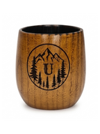 Personalized Charred Wood Bourbon Cup 10 oz - Custom Laser Engraved Wooden Whiskey Glass Tumbler - Unique Gifts for Bourbon Drinkers, Men, Retirement, Birthday, Anniversary, Father’s Day