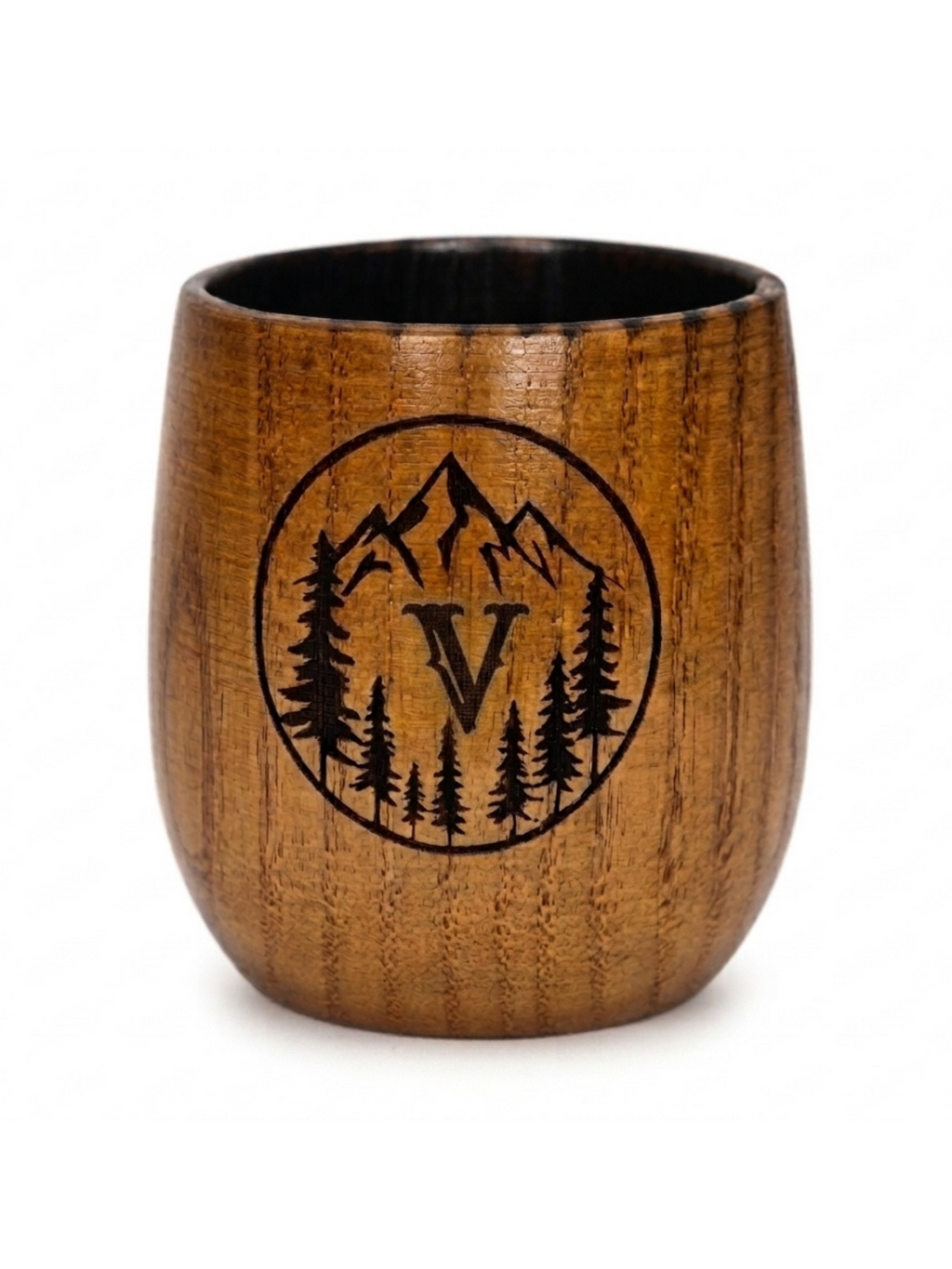 Personalized Charred Wood Bourbon Cup 10 oz - Custom Laser Engraved Wooden Whiskey Glass Tumbler - Unique Gifts for Bourbon Drinkers, Men, Retirement, Birthday, Anniversary, Father’s Day