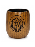 Personalized Charred Wood Bourbon Cup 10 oz - Custom Laser Engraved Wooden Whiskey Glass Tumbler - Unique Gifts for Bourbon Drinkers, Men, Retirement, Birthday, Anniversary, Father’s Day
