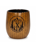 Personalized Charred Wood Bourbon Cup 10 oz - Custom Laser Engraved Wooden Whiskey Glass Tumbler - Unique Gifts for Bourbon Drinkers, Men, Retirement, Birthday, Anniversary, Father’s Day