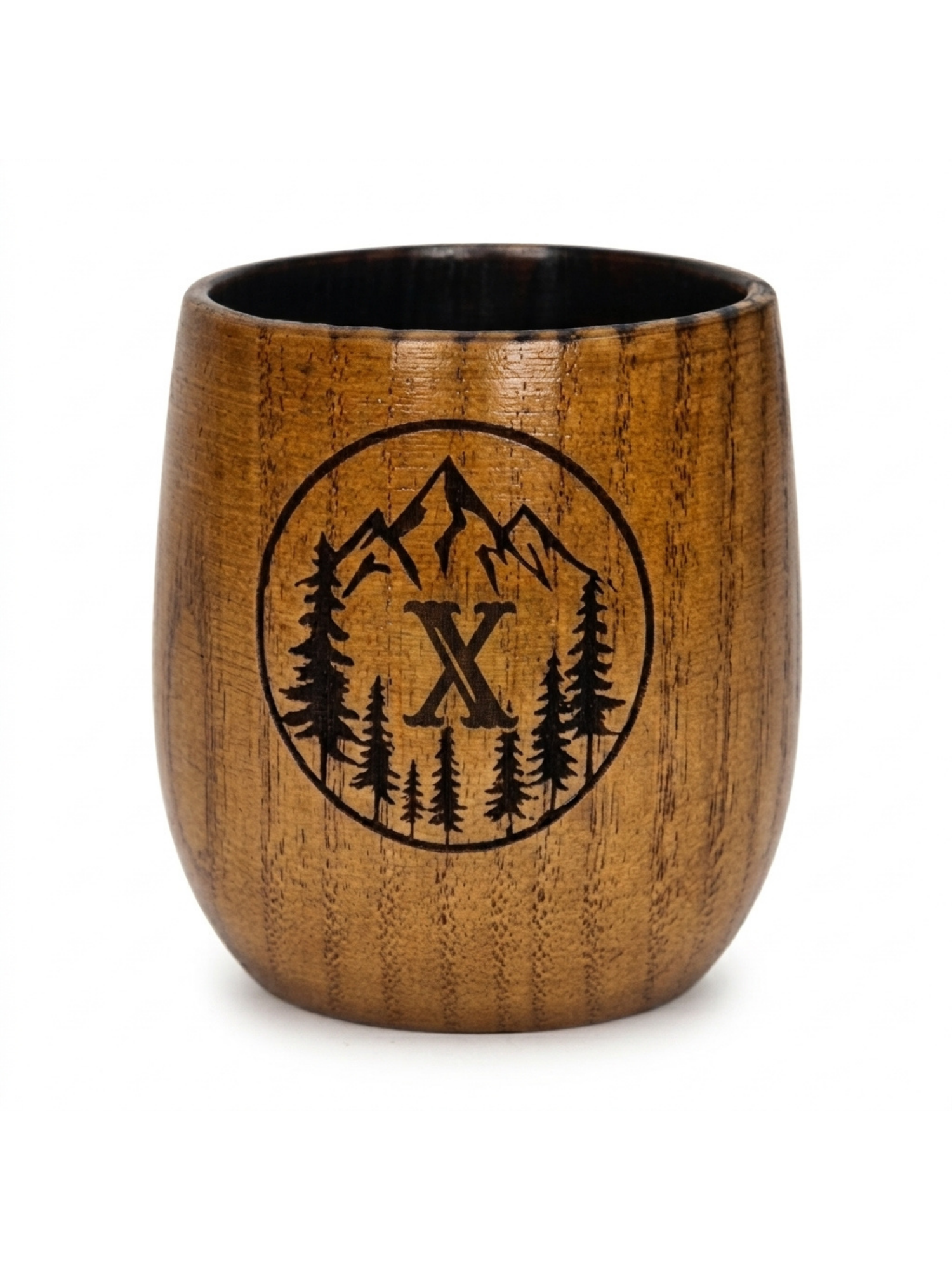 Personalized Charred Wood Bourbon Cup 10 oz - Custom Laser Engraved Wooden Whiskey Glass Tumbler - Unique Gifts for Bourbon Drinkers, Men, Retirement, Birthday, Anniversary, Father’s Day