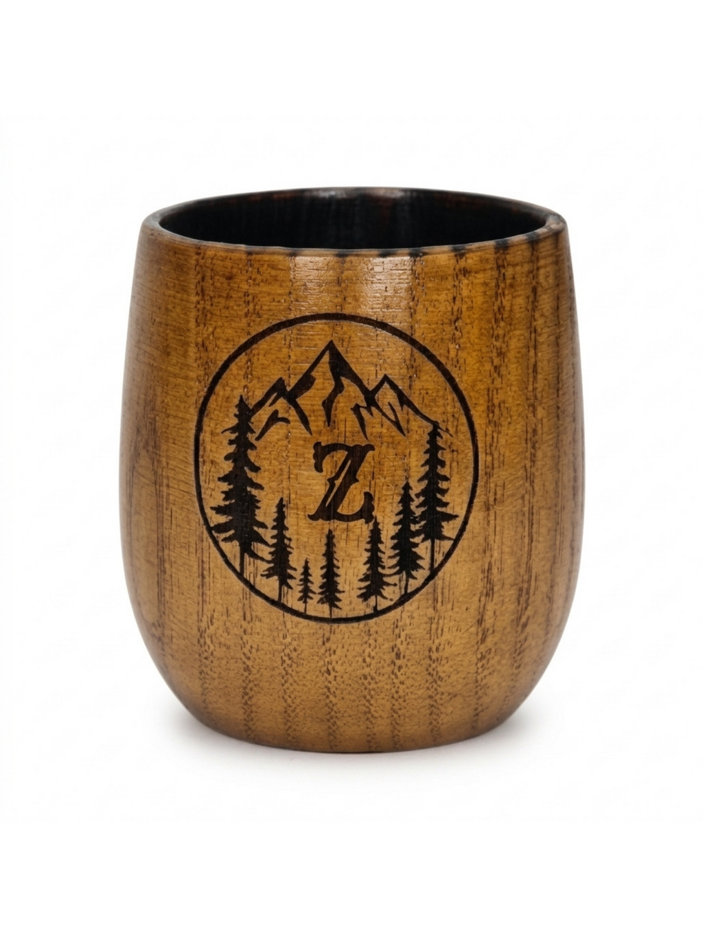 Personalized Charred Wood Bourbon Cup 10 oz - Custom Laser Engraved Wooden Whiskey Glass Tumbler - Unique Gifts for Bourbon Drinkers, Men, Retirement, Birthday, Anniversary, Father’s Day
